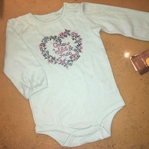 Carhartt Aqua Long Sleeve Onesie 12M NWT